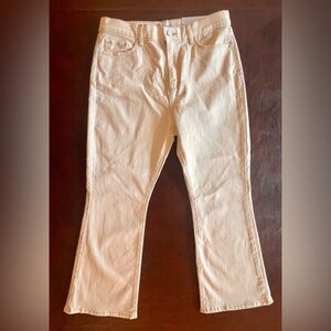 LOFT Kick Crop High Rise Jeans, Ivory Size 30 Petite, NWT